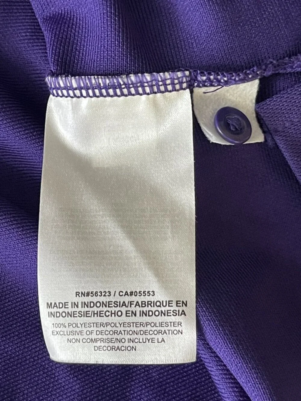 Nike Dri-FIT TCU Horned Frogs Polo Shirt Purple Men's Large NCAA Golf